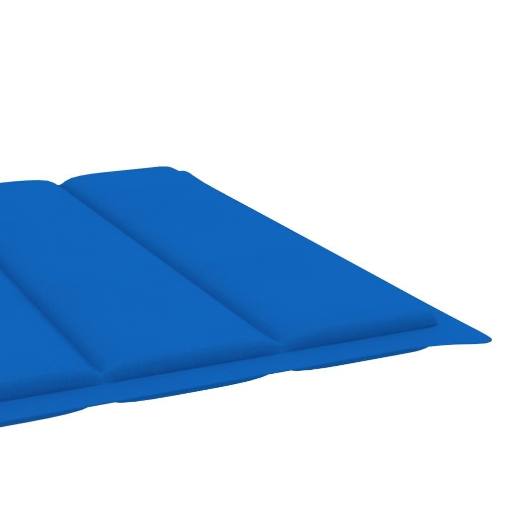 Sauļošanās krēsla matracis vidaXL, 200x60x4 cm, koši zils cena un informācija | Krēslu paliktņi | 220.lv