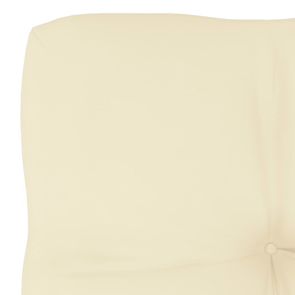 Palešu dīvāna matracis vidaXL, 50x50x10 cm, krēmkrāsa cena un informācija | Krēslu paliktņi | 220.lv