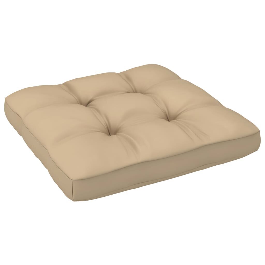 Palešu dīvāna matracis vidaXL, 50x50x10 cm, bēšs cena un informācija | Krēslu paliktņi | 220.lv