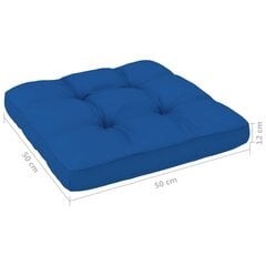 Palešu dīvāna matracis vidaXL, 50x50x10 cm, koši zils cena un informācija | Krēslu paliktņi | 220.lv