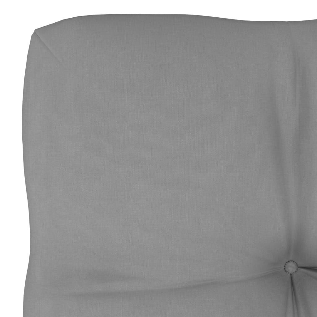 Palešu dīvāna matracis vidaXL, 60x60x10 cm, pelēks cena un informācija | Krēslu paliktņi | 220.lv