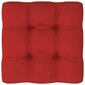 Palešu dīvāna matracis vidaXL, 60x60x10 cm, sarkans cena un informācija | Krēslu paliktņi | 220.lv