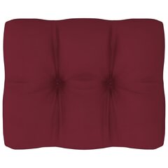 Palešu dīvāna matracis vidaXL, 50x40x10 cm, vīnsarkans cena un informācija | Krēslu paliktņi | 220.lv