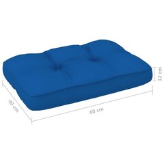 Palešu dīvāna matracis vidaXL, 60x40x10 cm, koši zils cena un informācija | Krēslu paliktņi | 220.lv