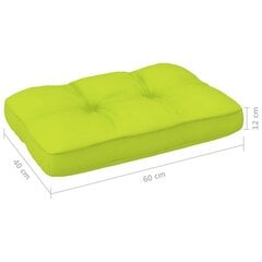 Palešu dīvāna matracis vidaXL, 60x40x10 cm, spilgti zaļš cena un informācija | Krēslu paliktņi | 220.lv