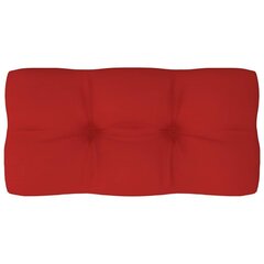 Palešu dīvāna spilvens vidaXL, 80x40x10 cm, sarkans cena un informācija | Krēslu paliktņi | 220.lv