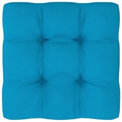 Palešu dīvāna spilvens vidaXL, 58x58x10 cm, zils cena un informācija | Krēslu paliktņi | 220.lv