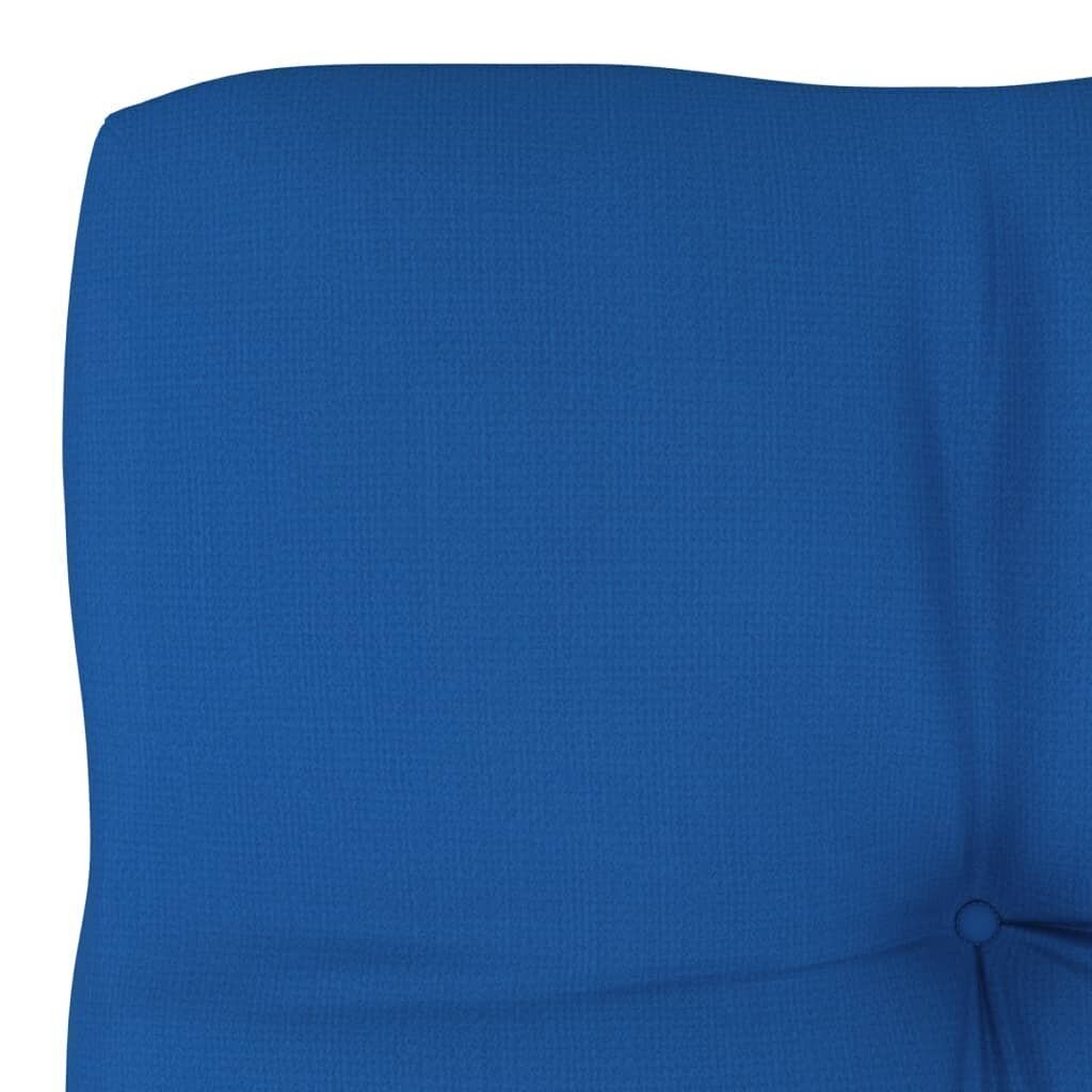Palešu dīvāna spilvens vidaXL, 58x58x10 cm, koši zils cena un informācija | Krēslu paliktņi | 220.lv