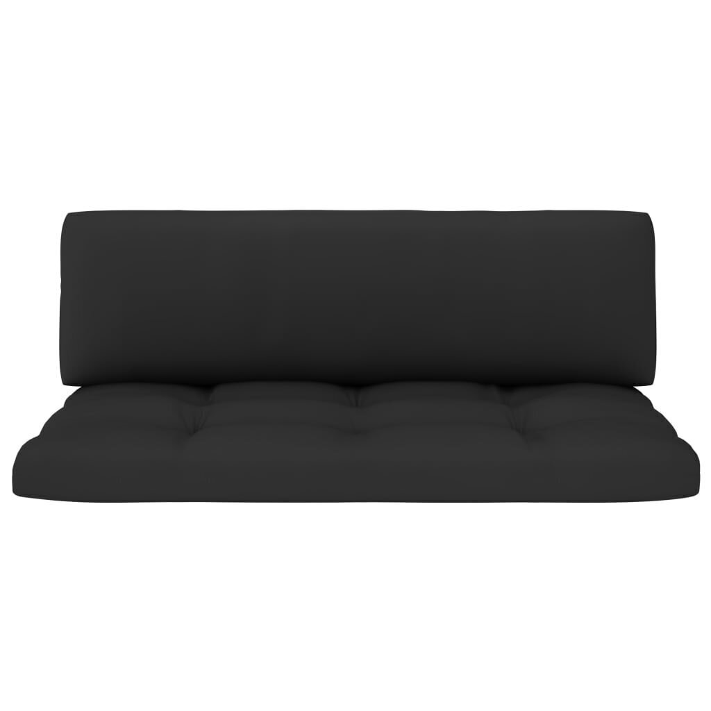 Palešu dīvānu matrači vidaXL, 2 gab., melni цена и информация | Krēslu paliktņi | 220.lv