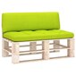 Palešu dīvānu matrači vidaXL, 2 gab., spilgti zaļi цена и информация | Krēslu paliktņi | 220.lv