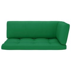 Palešu dīvānu matrači vidaXL, 3 gab., zaļi cena un informācija | Krēslu paliktņi | 220.lv