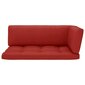 Palešu dīvānu matrači vidaXL, 3 gab., sarkani cena un informācija | Krēslu paliktņi | 220.lv
