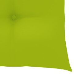 Dārza krēslu matrači vidaXL, 4 gab., 40x40x7 cm, spilgti zaļi cena un informācija | Krēslu paliktņi | 220.lv
