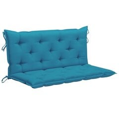 Šūpuļkrēsla matracis vidaXL, 120 cm, gaiši zils cena un informācija | Krēslu paliktņi | 220.lv