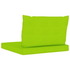 Palešu dīvānu matrači vidaXL, 2 gab., spilgti zaļi cena un informācija | Krēslu paliktņi | 220.lv