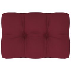 Palešu dīvāna spilvens vidaXL, 60x40x10 cm, vīnsarkans cena un informācija | Krēslu paliktņi | 220.lv