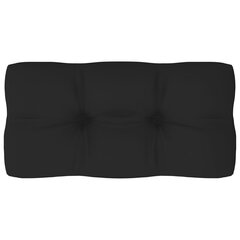 Palešu dīvāna spilvens vidaXL, 80x40x10 cm, melns cena un informācija | Krēslu paliktņi | 220.lv