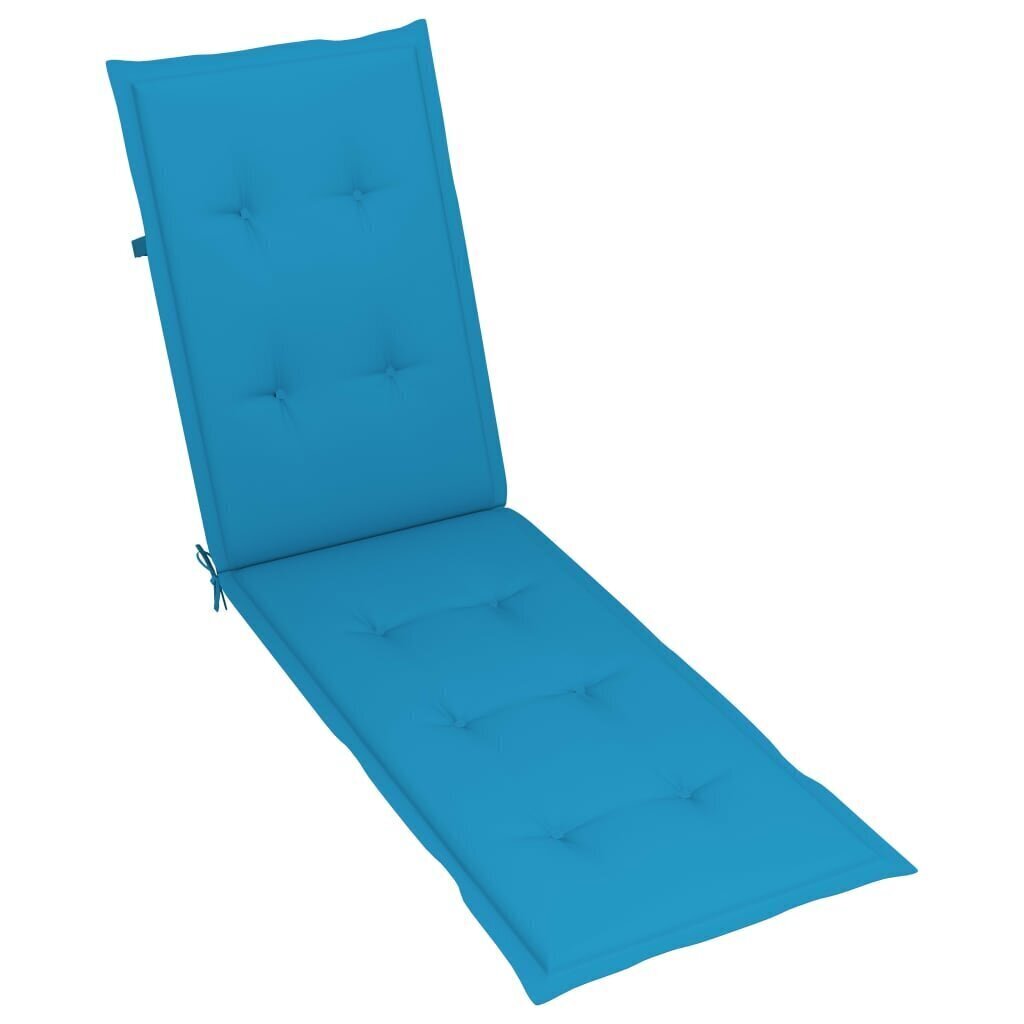 Atpūtas krēsla matracis vidaXL, (75+105)x50x4 cm, zils cena un informācija | Krēslu paliktņi | 220.lv