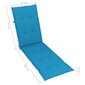 Atpūtas krēsla matracis vidaXL, (75+105)x50x4 cm, zils цена и информация | Krēslu paliktņi | 220.lv