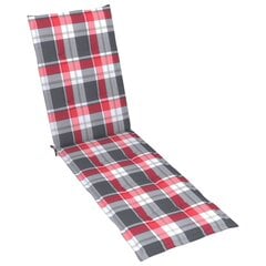 Atpūtas krēsla matracis vidaXL, (75+105)x50x4 cm, sarkans cena un informācija | Krēslu paliktņi | 220.lv