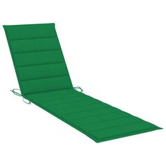 Sauļošanās krēsla matracis vidaXL, 200x50x4 cm, zaļš цена и информация | Подушки, наволочки, чехлы | 220.lv