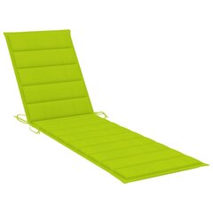 Sauļošanās krēsla matracis vidaXL, 200x50x4 cm, spilgti zaļš цена и информация | Подушки, наволочки, чехлы | 220.lv