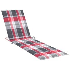 Sauļošanās krēsla matracis vidaXL, 200x50x4 cm, sarkans cena un informācija | Krēslu paliktņi | 220.lv