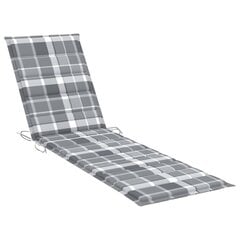 Sauļošanās krēsla matracis vidaXL, 200x50x4 cm, pelēks cena un informācija | Krēslu paliktņi | 220.lv