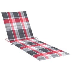 Sauļošanās krēsla matracis vidaXL, 200x60x4 cm, sarkans cena un informācija | Krēslu paliktņi | 220.lv
