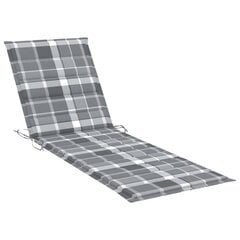 Sauļošanās krēsla matracis vidaXL, 200x60x4 cm, pelēks cena un informācija | Krēslu paliktņi | 220.lv