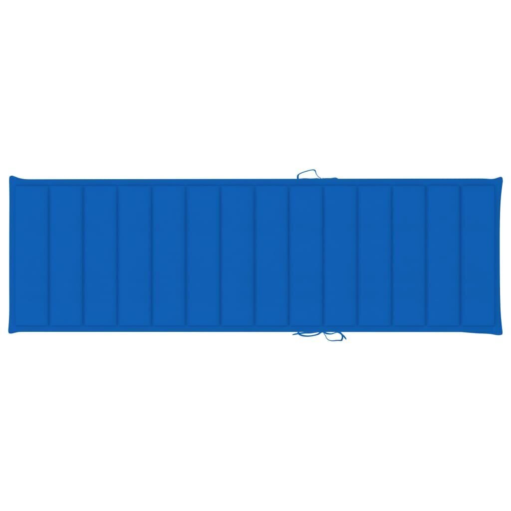 Sauļošanās krēsla matracis vidaXL, 200x70x4 cm, koši zils cena un informācija | Krēslu paliktņi | 220.lv
