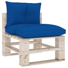 Palešu dīvāna matrači vidaXL, 2 gab., koši zili cena un informācija | Krēslu paliktņi | 220.lv