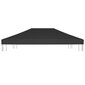 vidaXL nojumes jumta pārsegs, 270 g/m², 4x3 m, melns cena un informācija | Dārza nojumes un lapenes | 220.lv