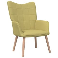 vidaXL atpūtas krēsls ar kāju balstu, zaļš audums цена и информация | Кресла в гостиную | 220.lv