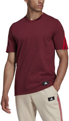 Футболки Adidas M Fi 3s Tee Bordeaux HC5242 HC5242/S цена и информация | Мужские футболки | 220.lv