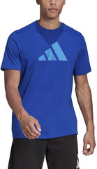 Adidas T-Krekli M Fi 3Bar Tee Blue HE2223 HE2223/4XL cena un informācija | Vīriešu T-krekli | 220.lv