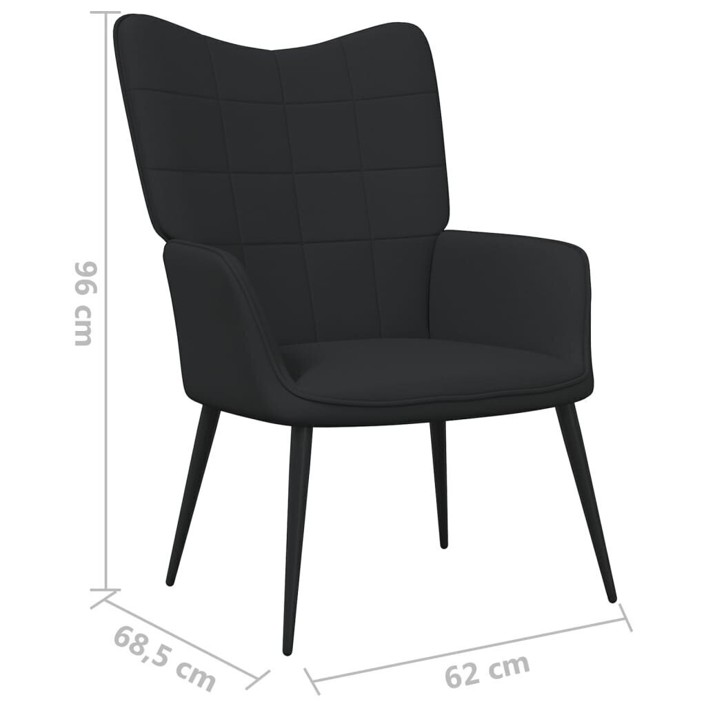 vidaXL atpūtas krēsls, melns audums цена и информация | Atpūtas krēsli | 220.lv
