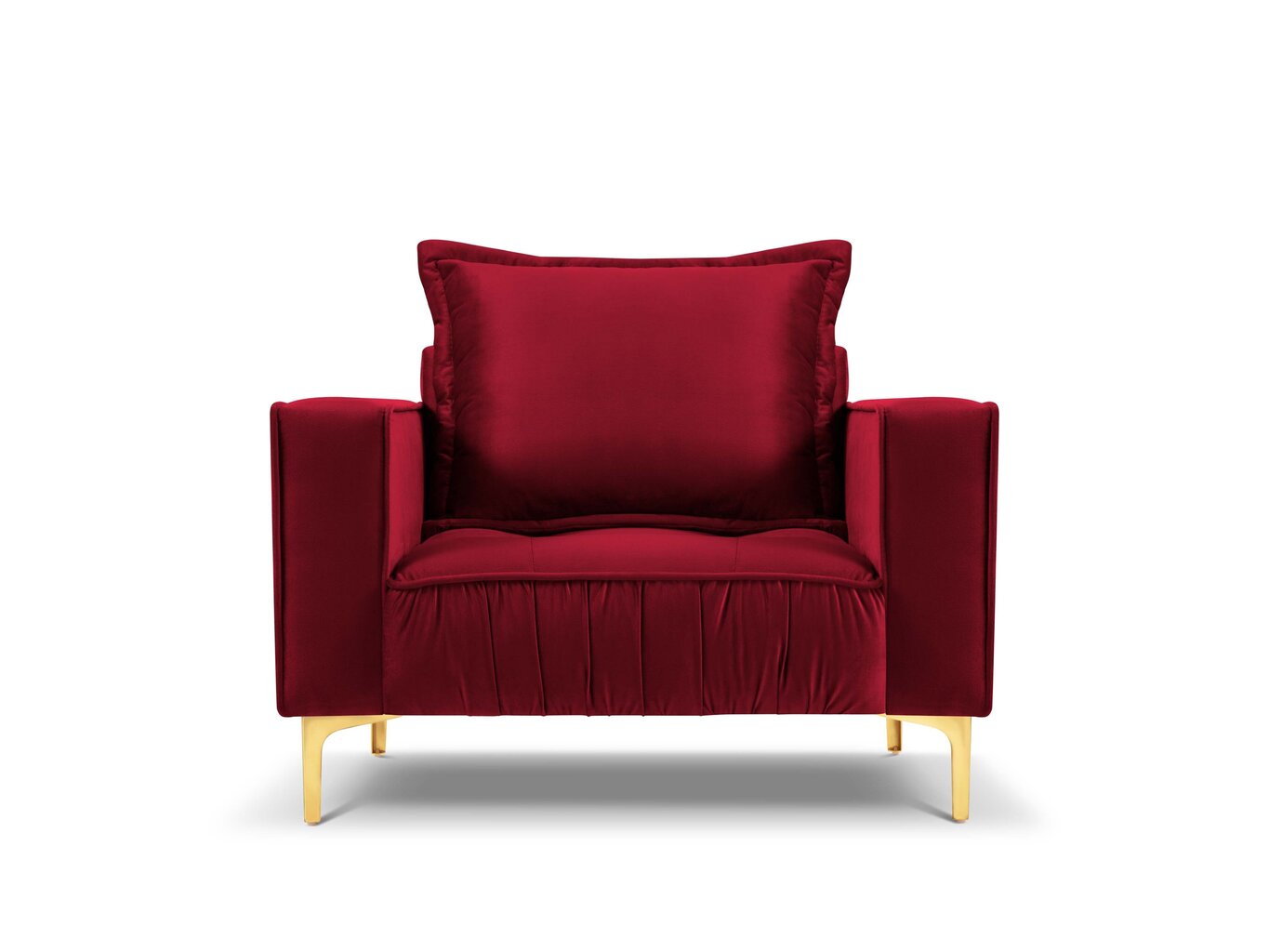 Krēsls Interieurs86 Triomphe, sarkans/zeltainas krāsas cena un informācija | Atpūtas krēsli | 220.lv