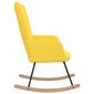 vidaXL šūpuļkrēsls, sinepju dzeltens audums cena un informācija | Atpūtas krēsli | 220.lv