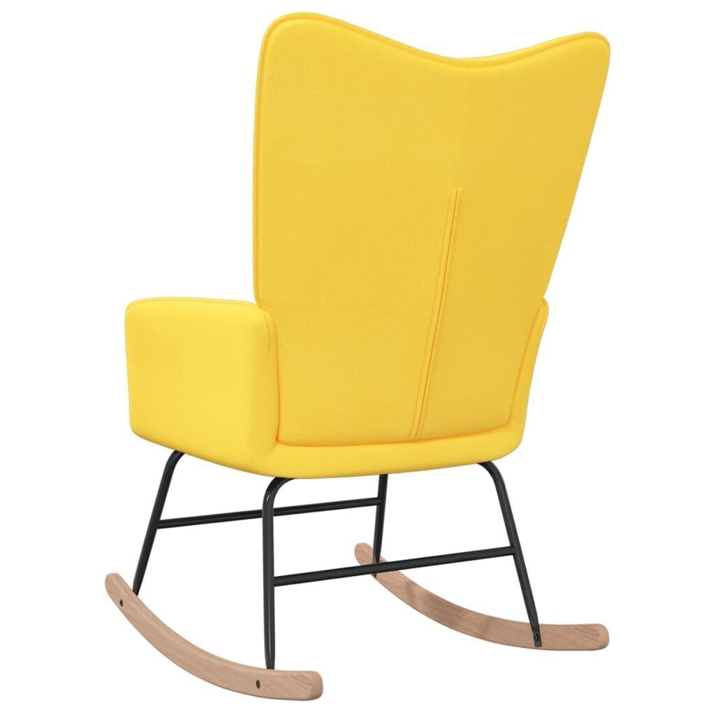 vidaXL šūpuļkrēsls, sinepju dzeltens audums цена и информация | Atpūtas krēsli | 220.lv