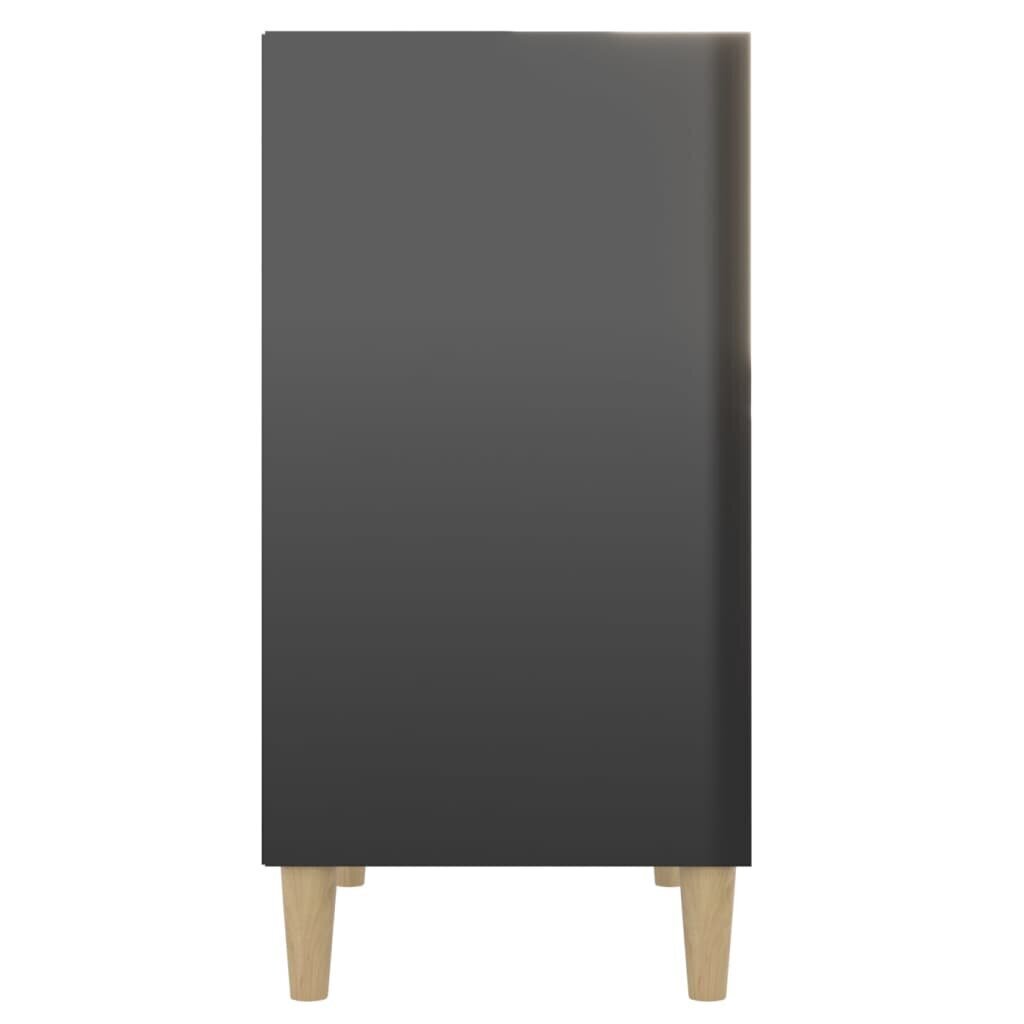 vidaXL kumode, spīdīgi melna, 57x35x70 cm, kokskaidu plātne цена и информация | Skapīši viesistabai | 220.lv