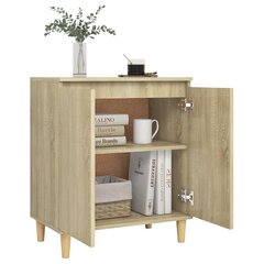 vidaXL kumode ar koka kājām, ozolkoka, 60x35x70 cm, skaidu plāksne цена и информация | Шкафчики в гостиную | 220.lv