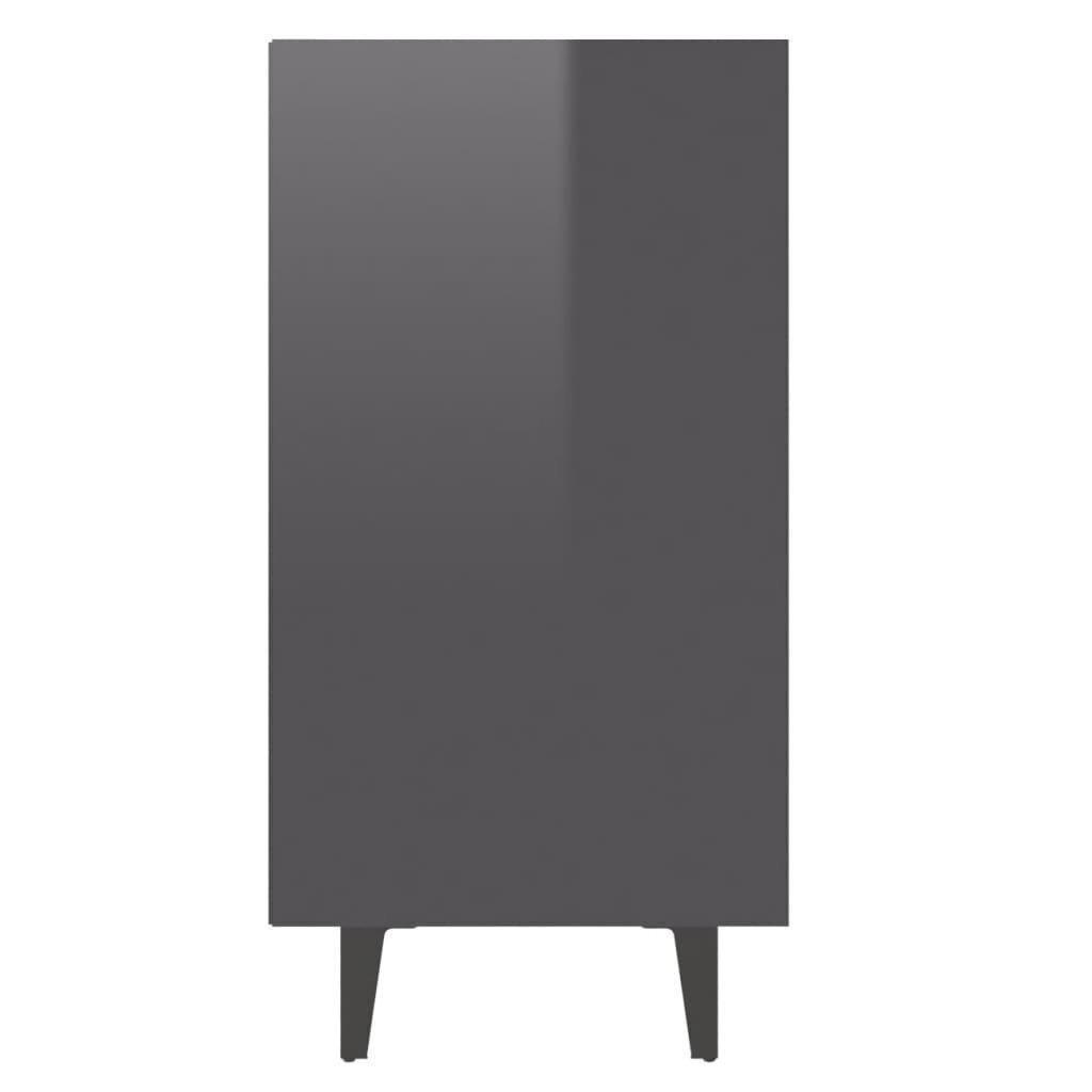 vidaXL kumode, spīdīgi pelēka, 103,5x35x70 cm, skaidu plāksne цена и информация | Skapīši viesistabai | 220.lv