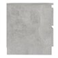 vidaXL naktsskapītis, betona pelēks, 50x39x43,5 cm, skaidu plāksne cena un informācija | Naktsskapīši | 220.lv