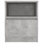 vidaXL naktsskapītis, betona pelēks, 40x40x50 cm, skaidu plāksne cena un informācija | Naktsskapīši | 220.lv