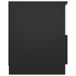 vidaXL naktsskapītis, melns, 40x40x50 cm, skaidu plātne cena un informācija | Naktsskapīši | 220.lv