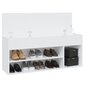 vidaXL apavu plaukts, balts, 105x30x45 cm, skaidu plāksne cena un informācija | Apavu skapji, apavu plaukti, priekšnama soliņi | 220.lv