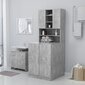 vidaXL veļasmašīnas skapītis, 71x71,5x91,5 cm, betona pelēks cena un informācija | Vannas istabas skapīši | 220.lv