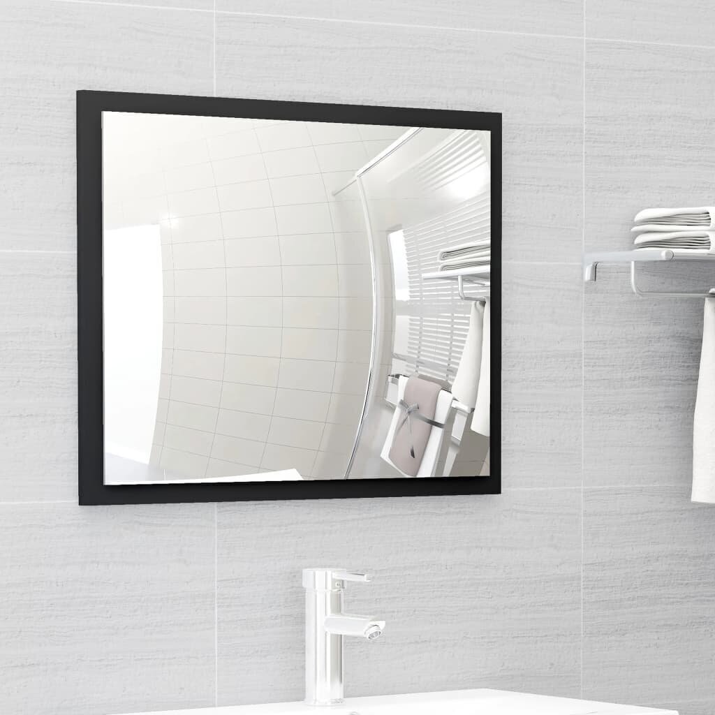 vidaXL 2-daļīgs vannasistabas mēbeļu komplekts, melns, skaidu plāksne cena un informācija | Vannas istabas mēbeļu komplekti | 220.lv