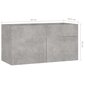 vidaXL izlietnes skapītis, betona pelēks, 90x38,5x46 cm, skaidu plātne cena un informācija | Vannas istabas skapīši | 220.lv